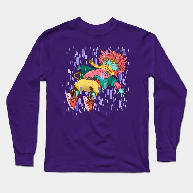 Floating through nothingness Long Sleeve T-Shirt by FatRocketStudios